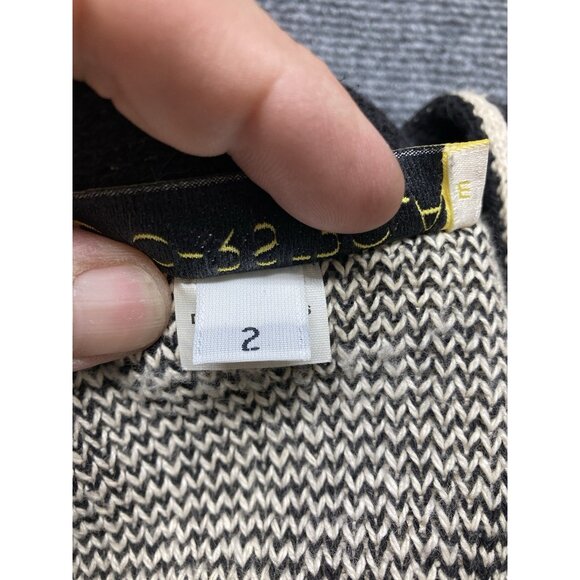 CHRIS TRIOLA Wearable Art Handmade Sweater Coat Size 2 Animal Print Made In USA - Picture 3 of 15